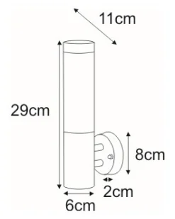 Sklep Kaja Minimalistyczny kinkiet elewacyjny tuba K-LP231A ANICA | Kaja