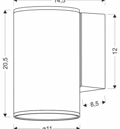 Sklep Kaja Minimalistyczny kinkiet zewnętrzny tuba 21-32331 PRIMULA | Kaja