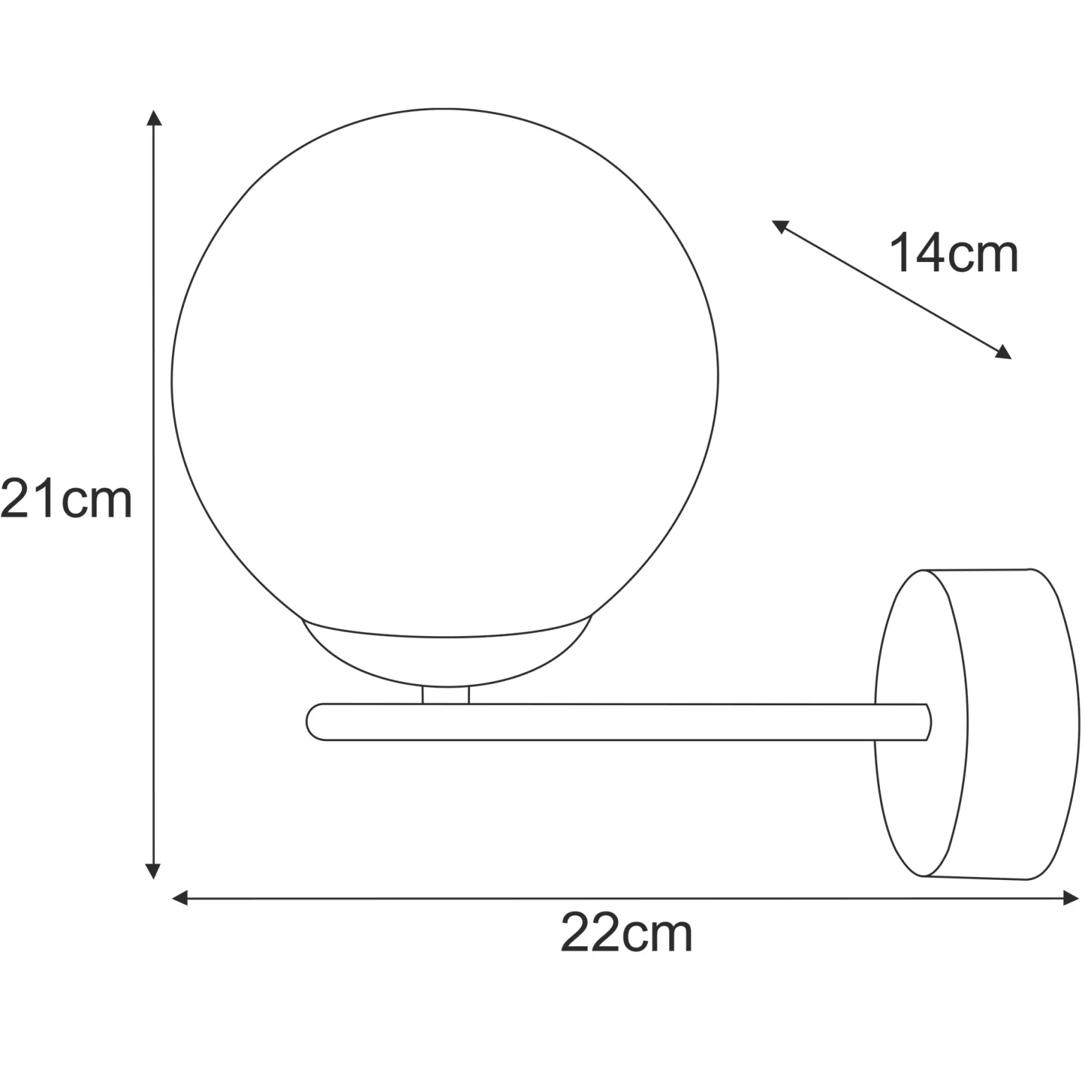 Sklep Kaja Minimalistyczny kinkiet z grafitowym kloszem K-5307 z serii GAMMA