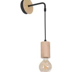 Sklep Kaja Minimalistyczny kinkiet z drewnianymi elementami MLP8824 z serii LINES | Kaja Oś