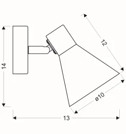 Sklep Kaja Minimalistyczny reflektor ścienny 21-70968 LESS | Kaja Oświetlenie