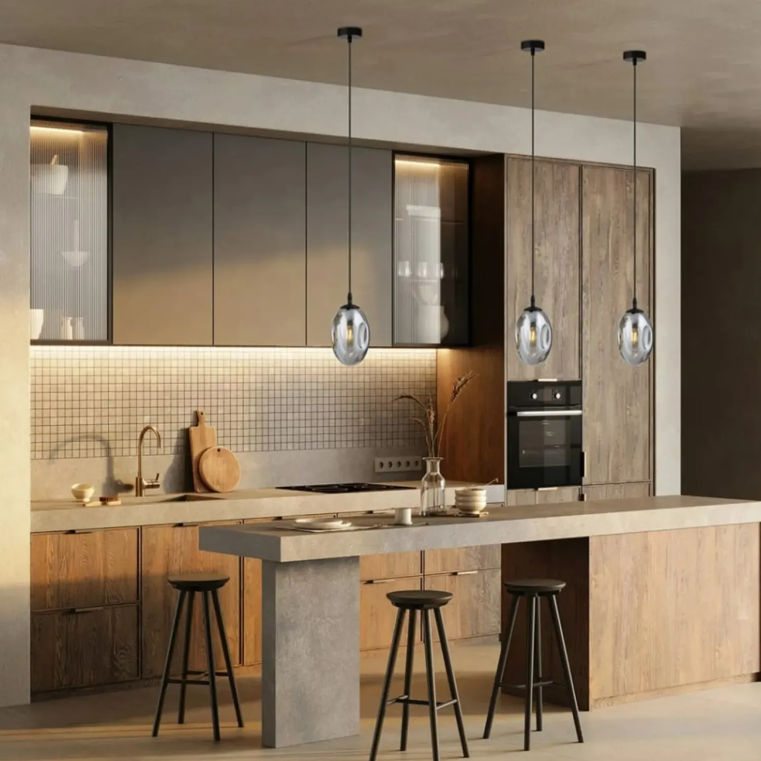 Hot Minimalistyczny zwis nad blat kuchenny 1266/1 z serii ASTRAL | Kaja Żyrandole Nowoczesne