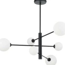 Hot Modernistyczna lampa do nowoczesnego salonu LP-002/6P BK - DORADO Żyrandole Nowoczesne