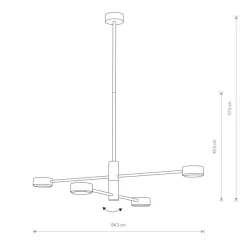 Cheap Modernistyczna lampa sufitowa, idealna do salonu 7945 | Kaja Żyrandole Nowoczesne