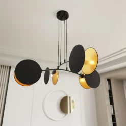 Store Modernistyczna lampa wisząca do salonu 1325/4 MOTIF | Kaja Oświetlenie Żyrandole Nowoczesne