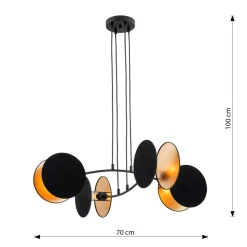 Store Modernistyczna lampa wisząca do salonu 1325/4 MOTIF | Kaja Oświetlenie Żyrandole Nowoczesne