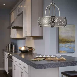 Clearance Modernistyczna lampa wisząca, srebrna FE-ZARA4 z serii ZARA Żyrandole Nowoczesne