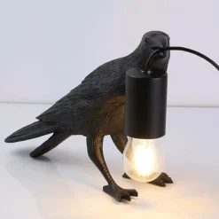 Sklep Kaja Modernistyczna lampka nocna ptak ABR-KARD-K RAVEN | Kaja Oświetlenie