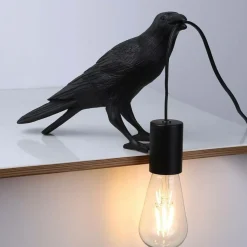 Sklep Kaja Modernistyczna lampka nocna ptak ABR-KARD-K RAVEN | Kaja Oświetlenie