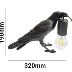 Sklep Kaja Modernistyczna lampka nocna ptak ABR-KARD-K RAVEN | Kaja Oświetlenie