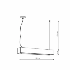 Store Modernistyczna, ledowa lampa LP-7001/1P 20 WH-63 18/3 z serii IBROS Żyrandole Nowoczesne
