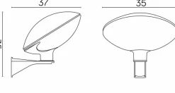 Sklep Kaja Modernistyczny kinkiet elewacyjny, na żarówkę TAO K z serii TAO | Kaja Oświetlen