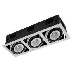 Sklep Kaja Moduł podtynkowy z 3 oczkami GL7116-3/54W WH+BL ALESSO | Kaja