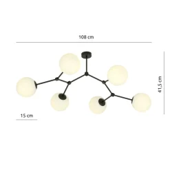 Cheap Molekularna, duża lampa sufitowa do salonu 1133/6 SPACE | Kaja Żyrandole Nowoczesne