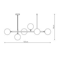 Cheap Molekularna lampa wisząca nad stół LP-005/6P TR ALISA | Kaja Żyrandole Nowoczesne