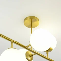 Clearance Molekularna, złota lampa nad stół LP-002/8P DORADO | Kaja Oświetlenie Żyrandole Nowoczesne