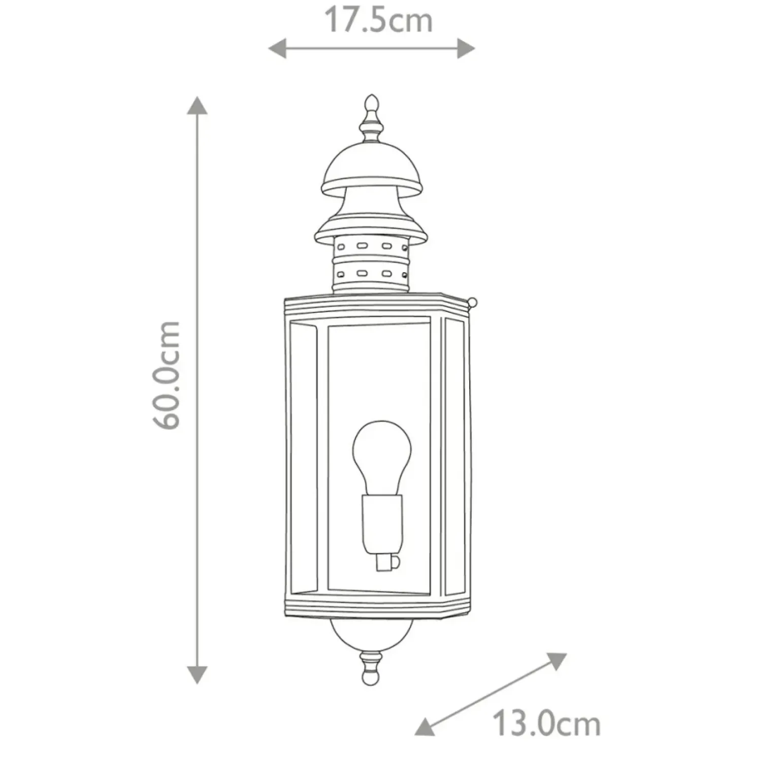 Sklep Kaja Mosiężna lampa elewacyjna DOWNING-STREET z serii DOWNING STREET
