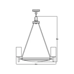 Sklep Kaja Mosiężna lampa wisząca ze szkłem HK-COLLIER5 z serii COLLIER