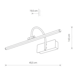 Sklep Kaja Mosiężny kinkiet ścienny, zintegrowany LED 8168 | Kaja Oświetlenie