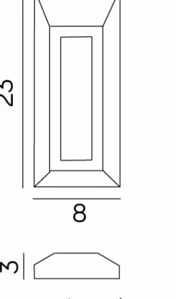 Sklep Kaja Natynkowy kinkiet elewacyjny LED, moc 1,5W 2502B z serii MUR | Kaja Oświetlenie