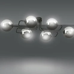 Store Niebanalna lampa sufitowa grafitowe klosze 832/6A | Kaja Oświetlenie Żyrandole Nowoczesne