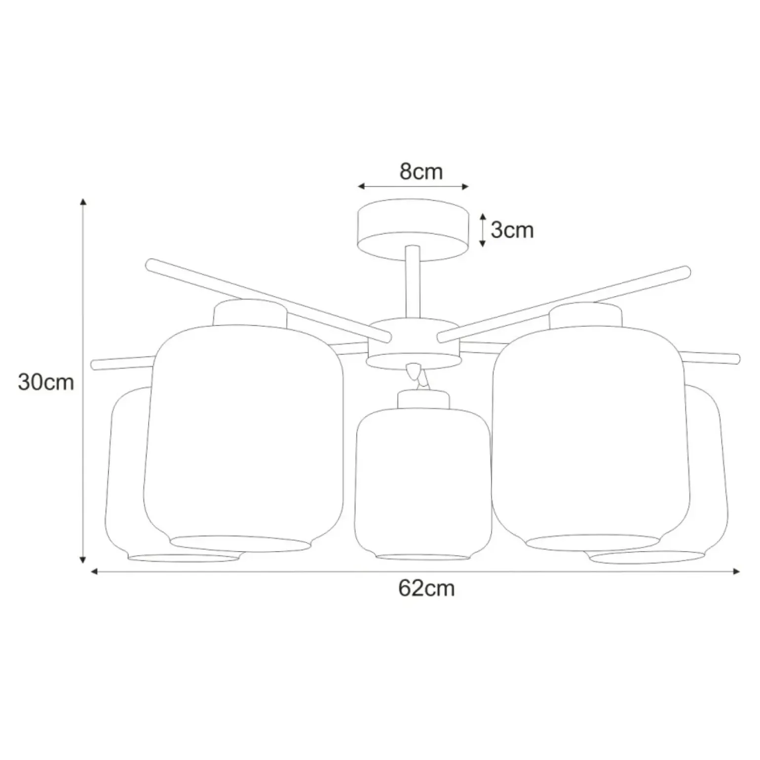 Hot Niebanalna lampa sufitowa dająca dużo światła K-5517 z serii PIEGA Żyrandole Nowoczesne