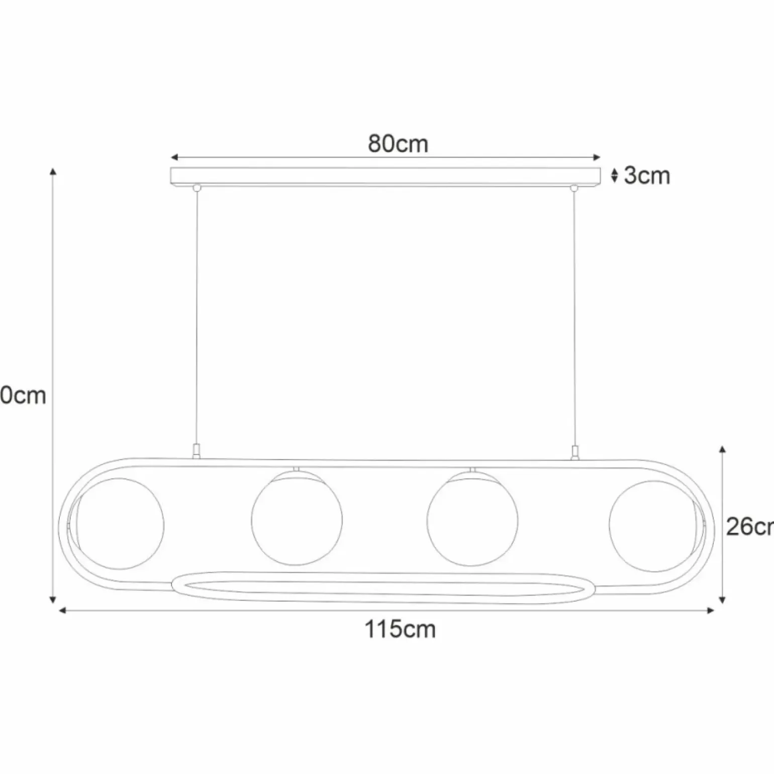 Clearance Niebanalna lampa wisząca z kloszami nad stół K-4962 | Kaja Oświetlenie Żyrandole Nowoczesne