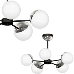 Discount Niebanalna lampa wisząca z pięcioma kloszami MLP8882 z serii SFERA | Kaja Oświet Żyrandole Nowoczesne
