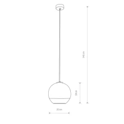 Store Niebanalna, szklana lampa wisząca z kloszem 7605 | Kaja Oświetlenie Żyrandole Nowoczesne