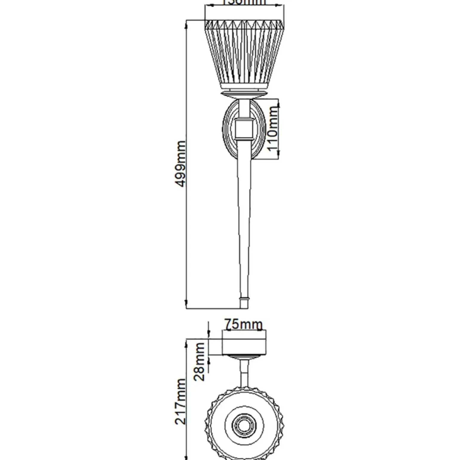 Sklep Kaja Niebanalny kinkiet ścienny z kloszem BATH-AGATHA-PC z serii AGATHA