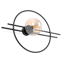 Sklep Kaja Niebanalny kinkiet z ozdobnym okręgiem i kloszem K-5346 z serii CORSA