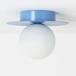 Sklep Kaja Niebieska lampa sufitowa z białymi kulkami K-5447 z serii ROBIN