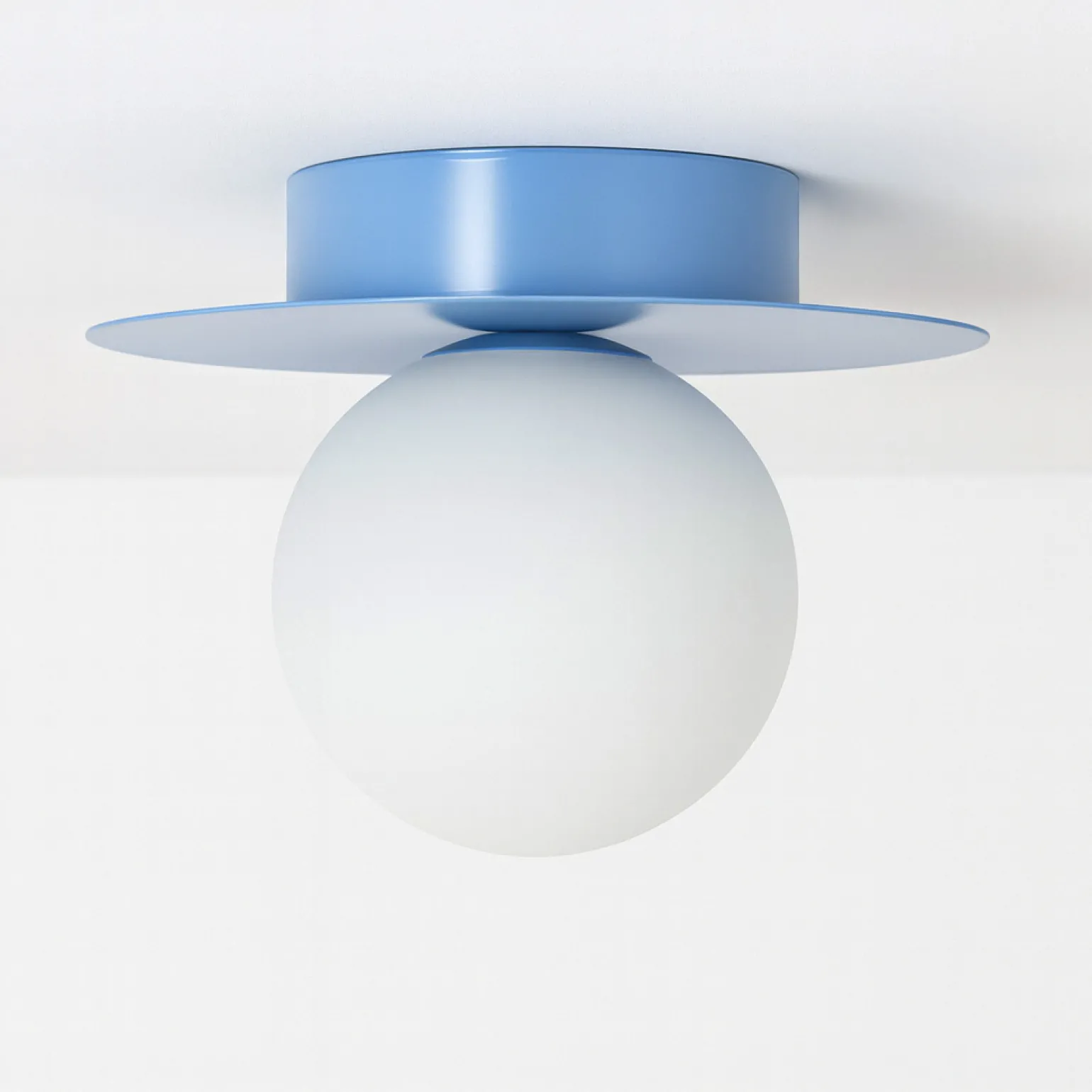 Sklep Kaja Niebieska lampa sufitowa z białymi kulkami K-5447 z serii ROBIN