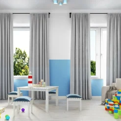 Discount Niebieska lampa sufitowa na białej podstawie MLP7551 z serii DIXIE | Kaja Oświet Żyrandole Nowoczesne