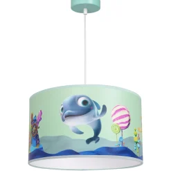 Sklep Kaja Niebieska lampa wisząca, rysunek rybki MLP6802 z serii DELFINKA FINKA | Kaja Ośw