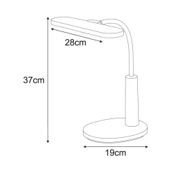 Dzieci Sklep Kaja Niebieska lampka biurkowa, wbudowany LED K-BL1521 seria MILO