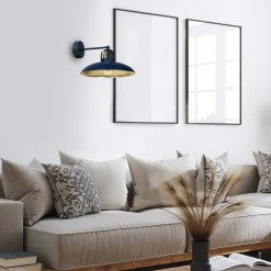 Sklep Kaja Niebieski kinkiet ścienny, metalowy klosz MLP7712 z serii FELIX | Kaja Oświetlen