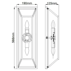 Sklep Kaja Niecodzienna lampa ścienna, brązowa HK-FULTON2 z serii FULTON