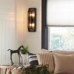 Sklep Kaja Niecodzienna lampa ścienna, brązowa HK-FULTON2 z serii FULTON