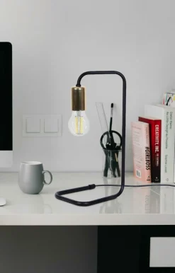 Sklep Kaja Niecodzienna lampa stołowa z odsłoniętą żarówką K-4944 | Kaja