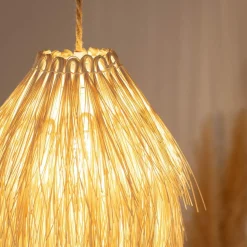 Shop Nieregularna, naturalna lampa wisząca ABR-NLW33-BH-E27 BOHO | Kaja Żyrandole Nowoczesne