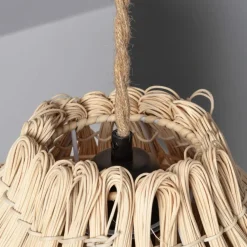 Shop Nieregularna, naturalna lampa wisząca ABR-NLW33-BH-E27 BOHO | Kaja Żyrandole Nowoczesne