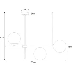 Cheap Niesymetryczna lampa sufitowa z kloszamiK-4735 | Kaja Oświetlenie Żyrandole Nowoczesne