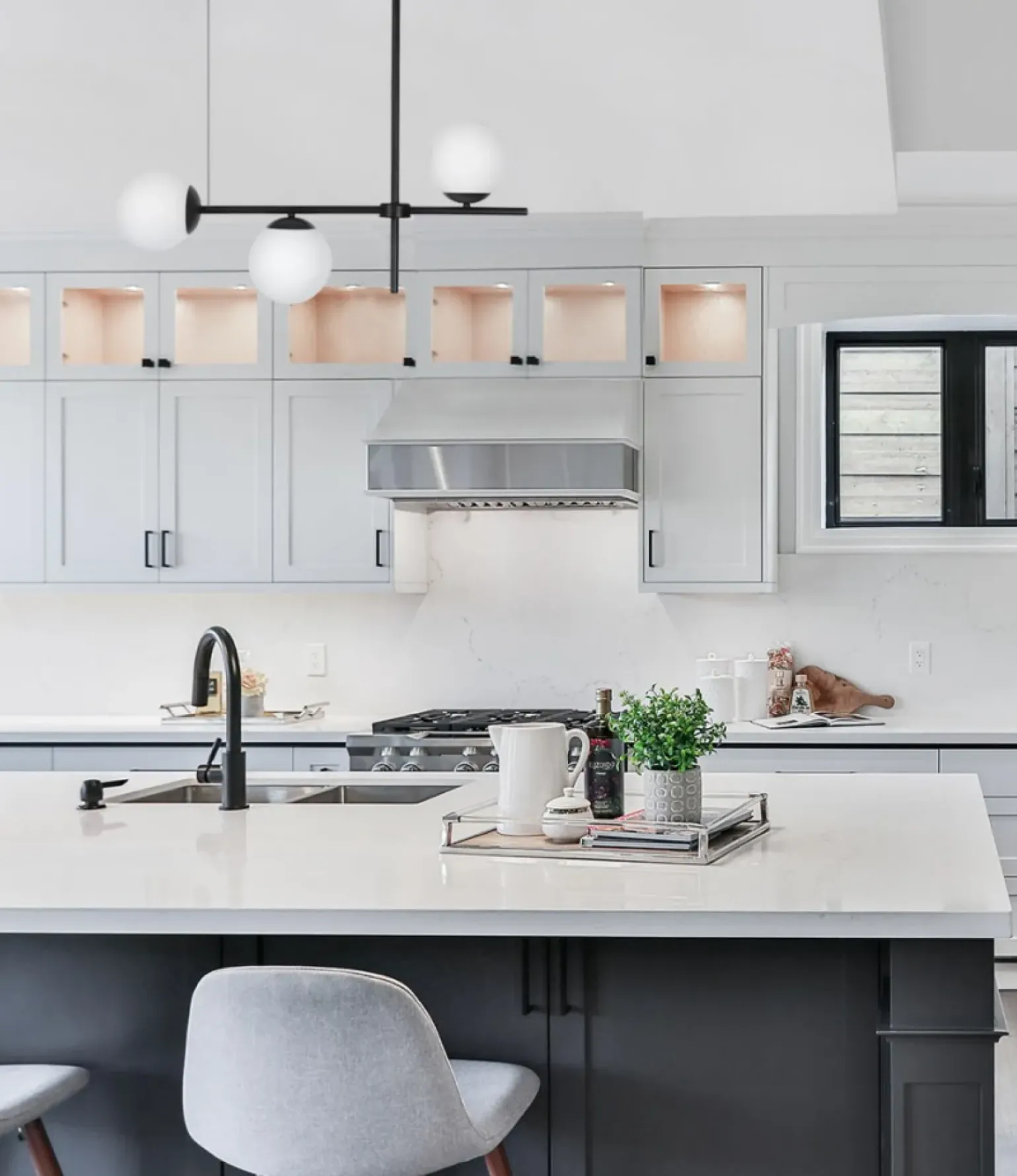 Cheap Niesymetryczna lampa sufitowa z kloszamiK-4735 | Kaja Oświetlenie Żyrandole Nowoczesne