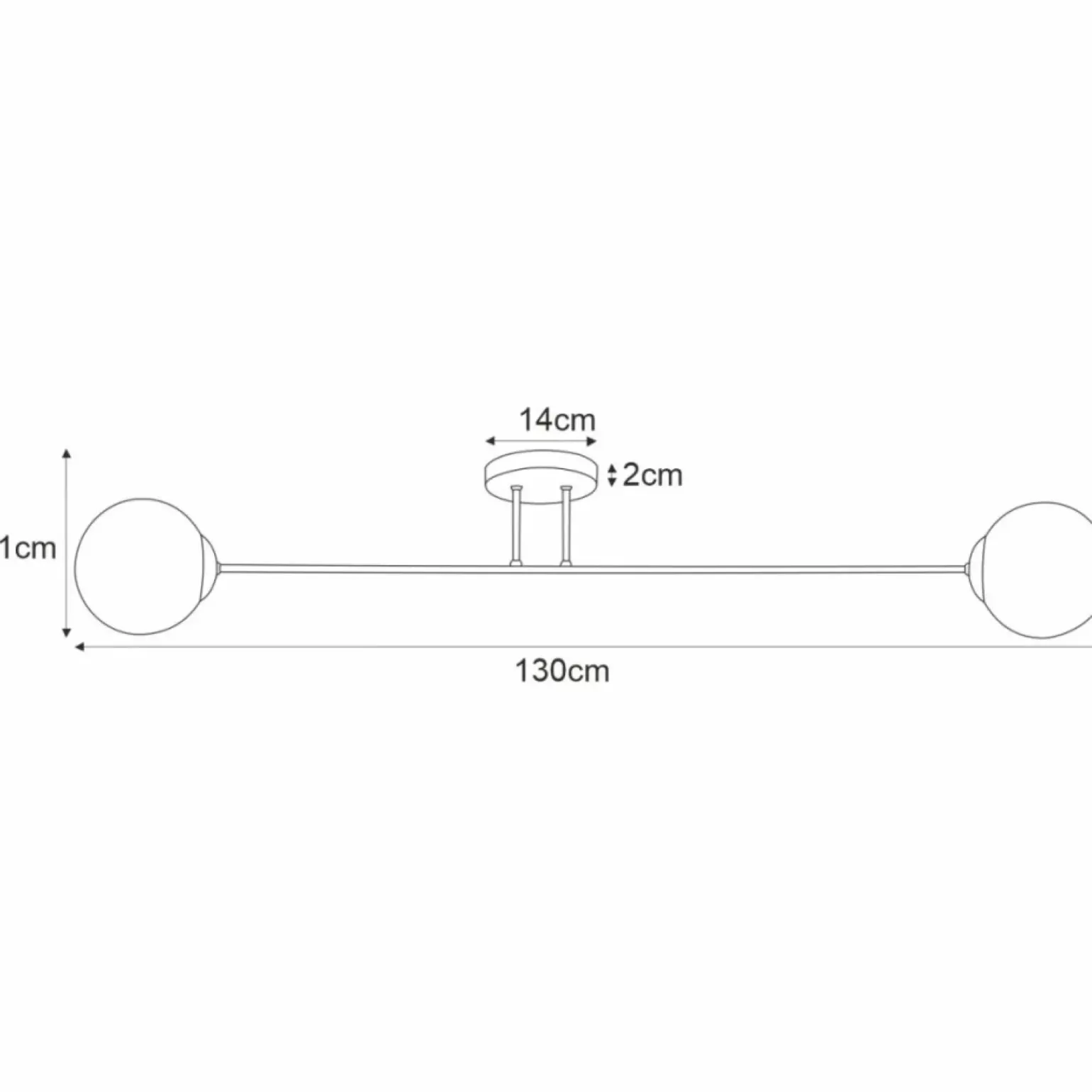 Online Niesymetryczna lampa sufitowa z 2 kloszami K-4923 | Kaja Oświetlenie Żyrandole Nowoczesne