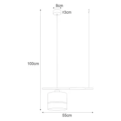 Sklep Kaja Niesymetryczna lampa wisząca w stylu boho K-4365 | Kaja Oświetlenie