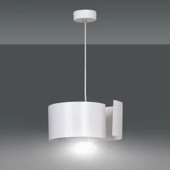 Discount Nietuzinkowa, biała lampa wisząca do kuchni 306/1 VIXON | Kaja Żyrandole Nowoczesne