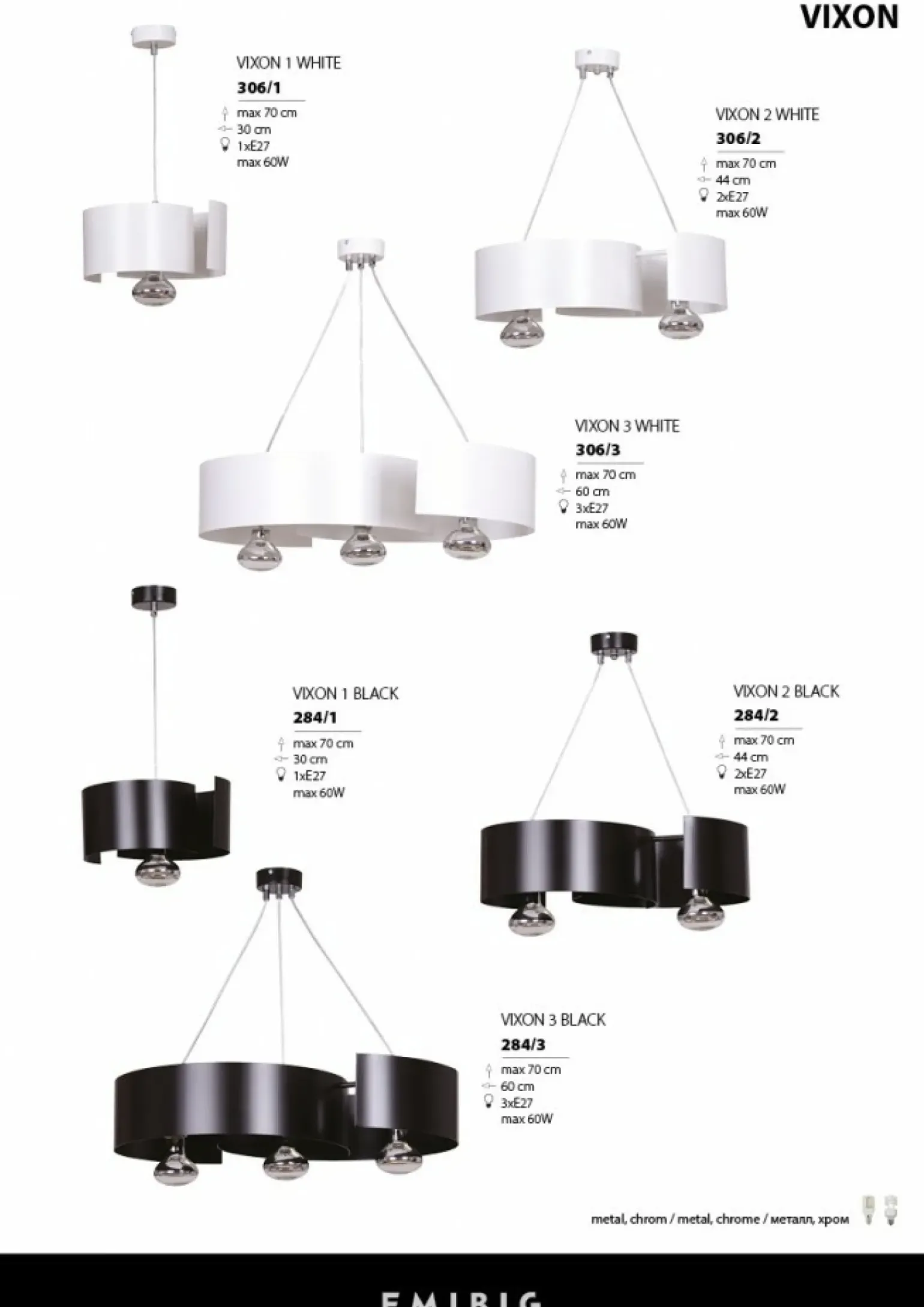 Discount Nietuzinkowa, biała lampa wisząca do kuchni 306/1 VIXON | Kaja Żyrandole Nowoczesne
