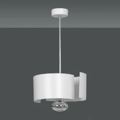 Discount Nietuzinkowa, biała lampa wisząca do kuchni 306/1 VIXON | Kaja Żyrandole Nowoczesne