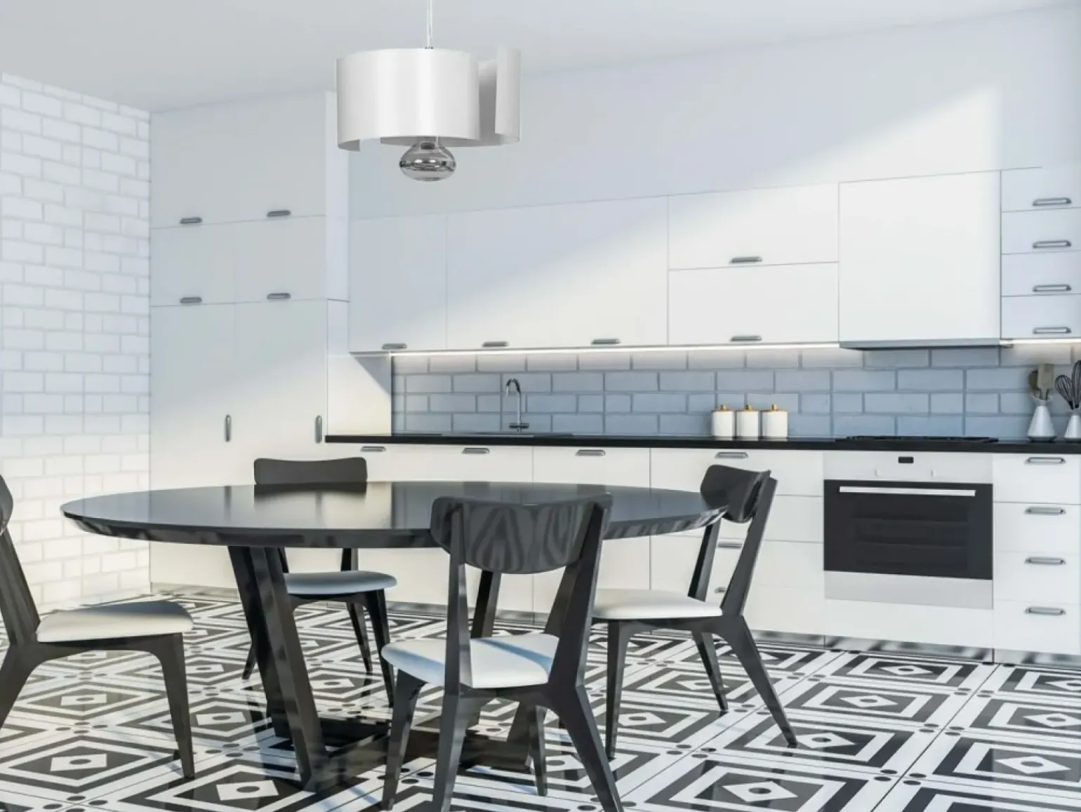 Discount Nietuzinkowa, biała lampa wisząca do kuchni 306/1 VIXON | Kaja Żyrandole Nowoczesne